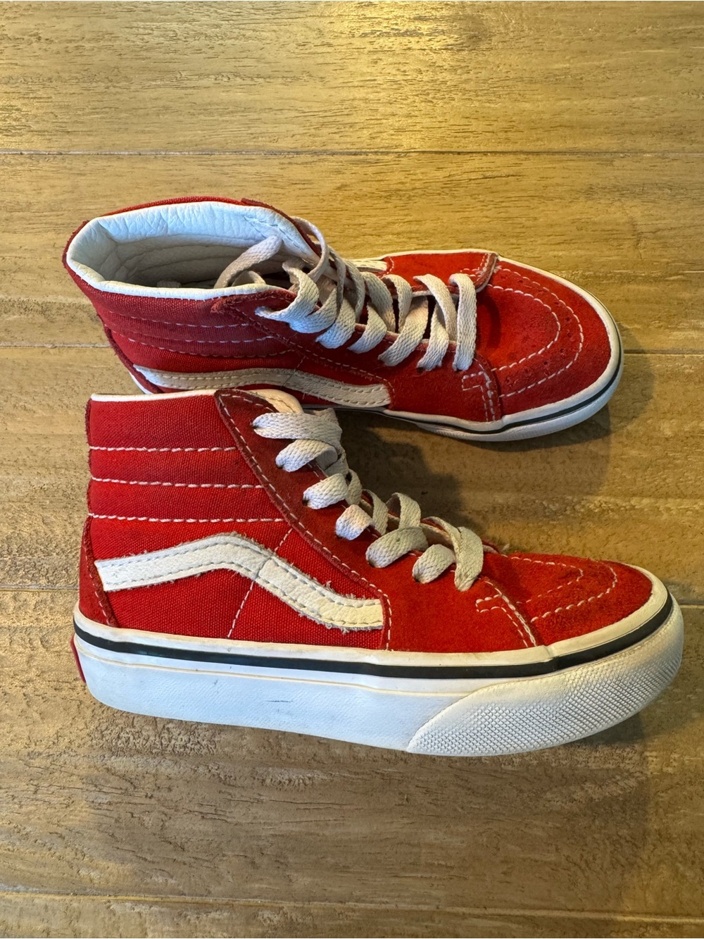 Red High-Top Canvas Sneakers